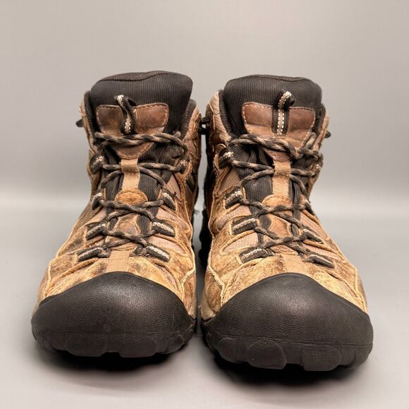 KEEN Targhee II Mens 10.5 Brown Leather Mid Hiking Boots Lace-Up Waterproof main image 4